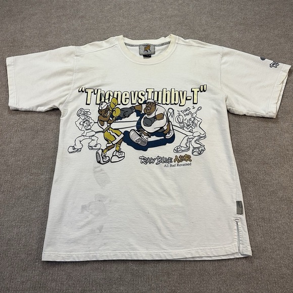 Raw Blue Other - Vintage Raw Blue ABR Mens  Large T Shirt TBone Vs TubbyT Hip Hop Y2K White L